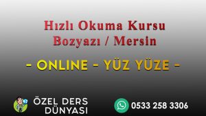 Hızlı Okuma Kursu Bozyazı